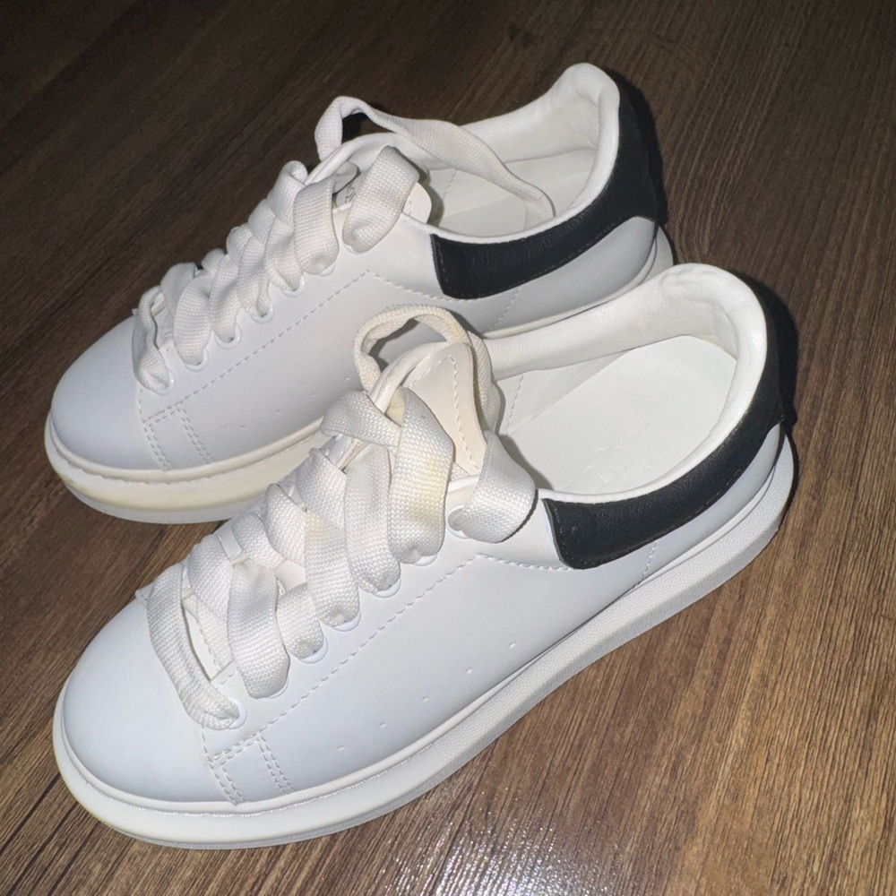 White and Black Womens Sneakers